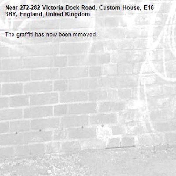 The graffiti has now been removed.-272-282 Victoria Dock Road, Custom House, E16 3BY, England, United Kingdom