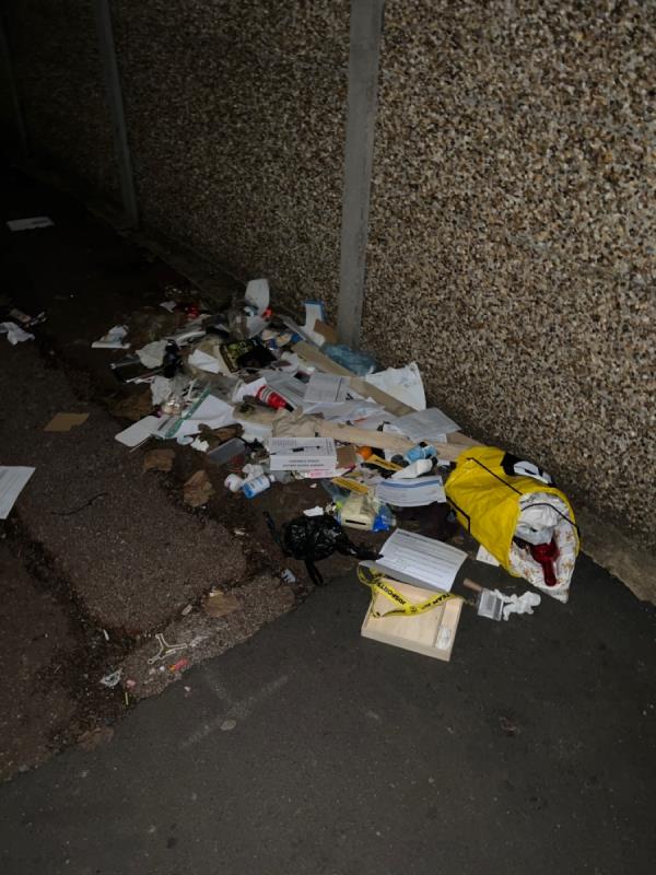 Flytipping rubbish-106 Lincoln Road, East Ham North, E7 8QW, England, United Kingdom