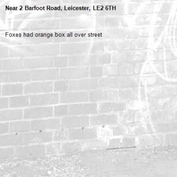 Foxes had orange box all over street-2 Barfoot Road, Leicester, LE2 6TH