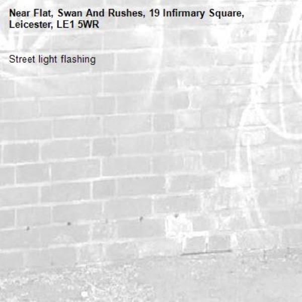 Street light flashing-Flat, Swan And Rushes, 19 Infirmary Square, Leicester, LE1 5WR