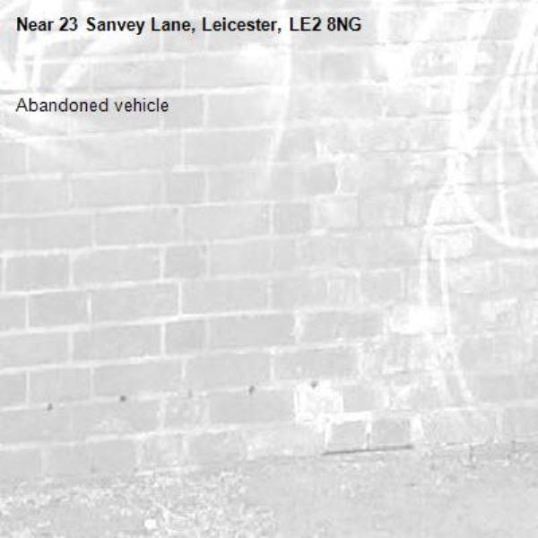 Abandoned vehicle -23 Sanvey Lane, Leicester, LE2 8NG