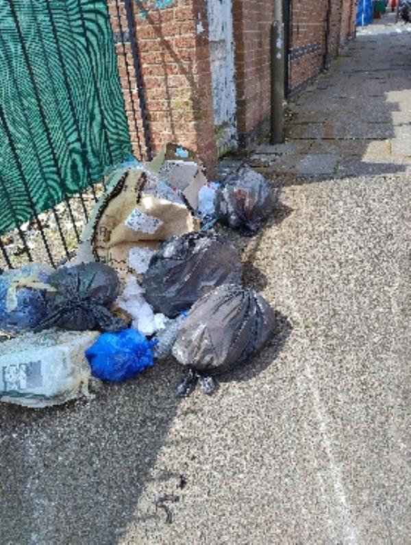 mixed rubbish dumped opposite 28 osmaston road.-32 Osmaston Road, Leicester, LE5 5JF
