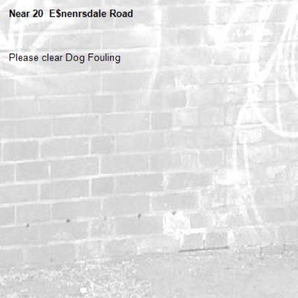 Please clear Dog Fouling
-20  E$nenrsdale Road