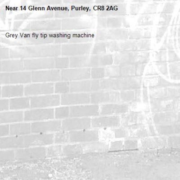 Grey Van fly tip washing machine-14 Glenn Avenue, Purley, CR8 2AG