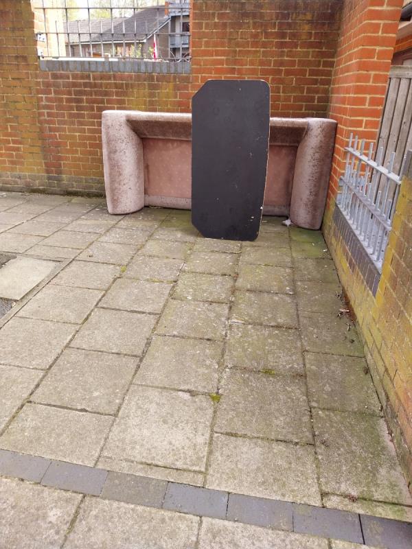 Dumped unit and sofa-21 Regeneration Road, London, SE16 2NY