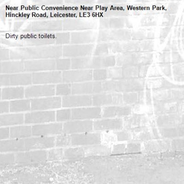 Dirty public toilets. -Public Convenience Near Play Area, Western Park, Hinckley Road, Leicester, LE3 6HX