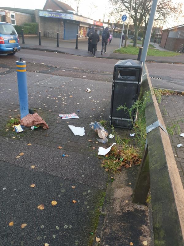 The council vehicle was in the area from 7.30 to 8.00am. They emptied the bins but did not clean the streets or any rubbish on the pavements in the entire area. Rather they left a MESS. Please see attached photos.
They sat in the area smoking threw their cigarette in the car park.
Please update on this issue. As I will be taking this issue to social media.-6 Fieldfare Walk, Leicester, LE5 3FF