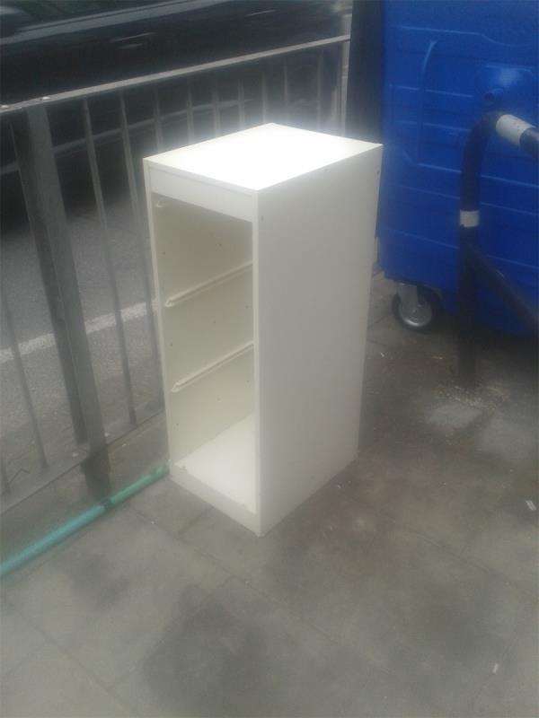 Please clear dumped unit from outside Morley’s-9A, Burnt Ash Hill, London, SE12 0AA