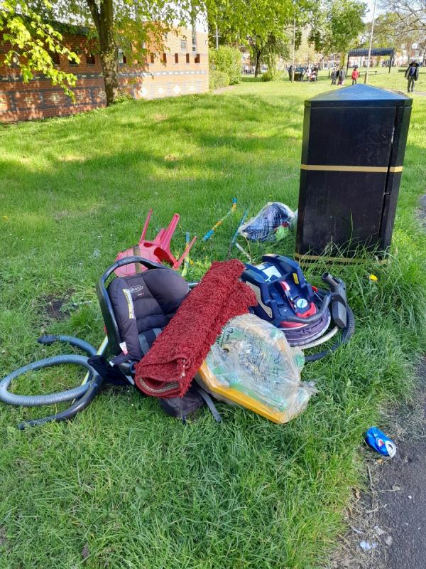 Rubbish dumped in park-Playing Field