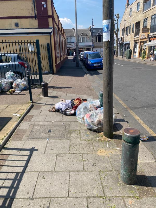 Always rubbish piled up here. Their is camea but seems like not working. It’s on green street facing Shaftesbury road -75 Shaftesbury Road, Forest Gate, London, E7 8PD