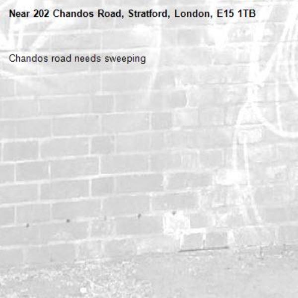 Chandos road needs sweeping -202 Chandos Road, Stratford, London, E15 1TB