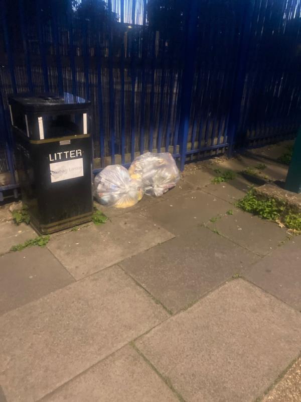 Street cleansing bags need collecting -281 Forest Lane, London, E7 9BG