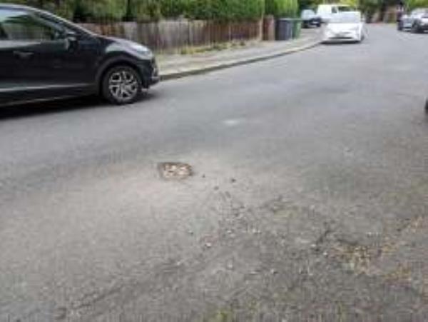 Pothole outside 27 Charleville Circus, approx 20cm diameter
Reported via Fix My Street-27 Charleville Circus SE26