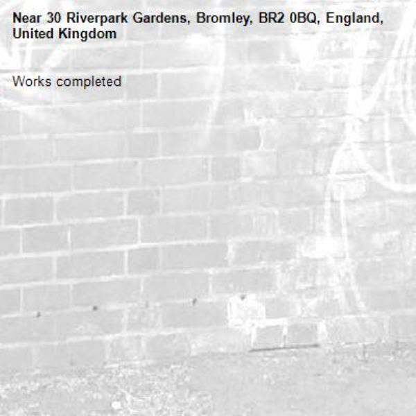 Works completed -30 Riverpark Gardens, Bromley, BR2 0BQ, England, United Kingdom