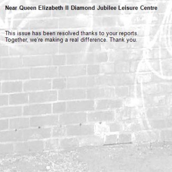 This issue has been resolved thanks to your reports.
Together, we’re making a real difference. Thank you.
-Queen Elizabeth II Diamond Jubilee Leisure Centre