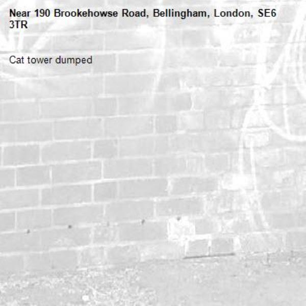 Cat tower dumped -190 Brookehowse Road, Bellingham, London, SE6 3TR