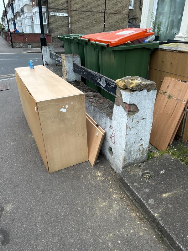 Discarded cupboard-227A, Central Park Road, East Ham, London, E6 3AE