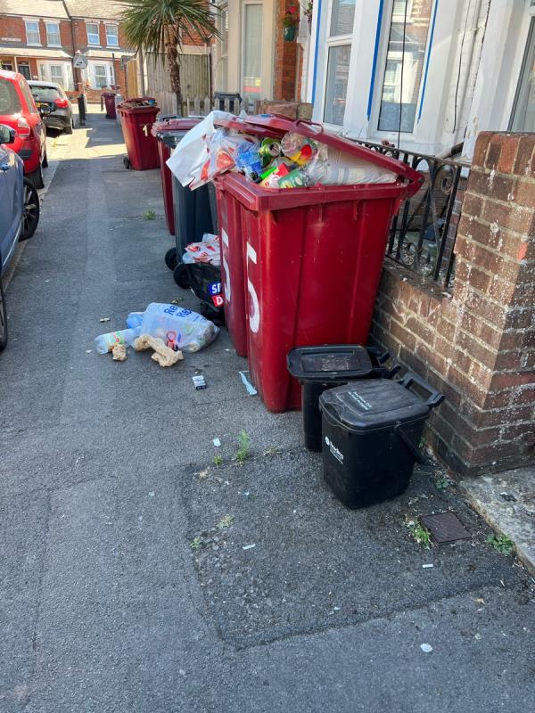 The flats at 5 Audley street have not had their recycling taken for over a month. Could we please organise someone to educate them on how to recycle properly -2 Audley Street, Reading, RG30 1BP
