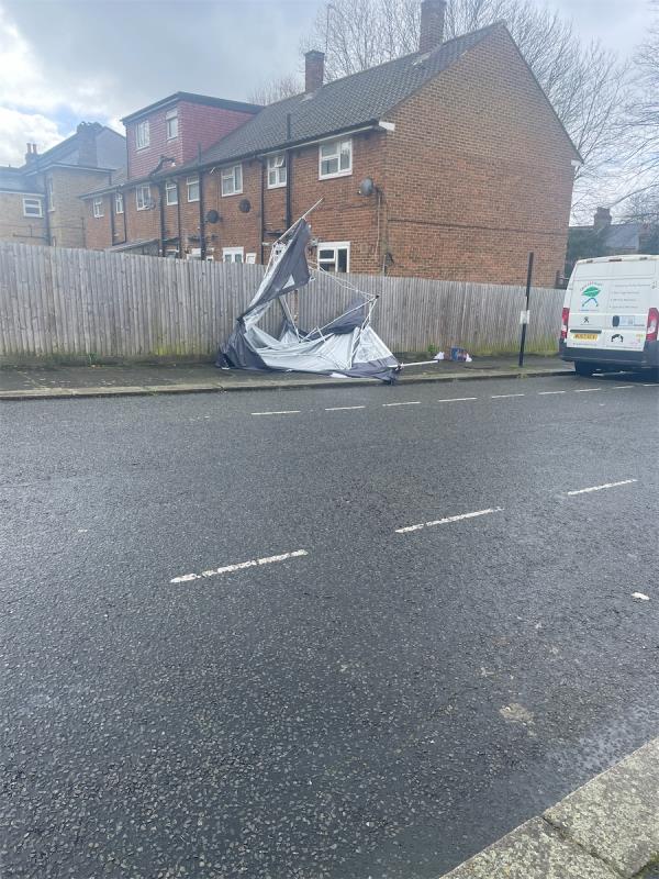 Fly tipping blocking pavement -1 Fordyce Road, Hither Green, London, SE13 6RH