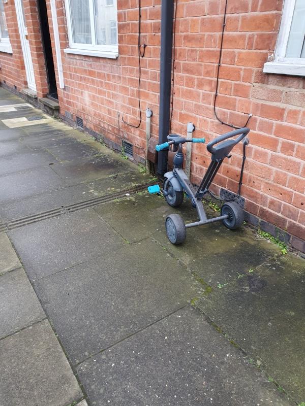 Child's toy dumped outside no.22. Thank you. -21 Henton Road, Leicester, LE3 6AY