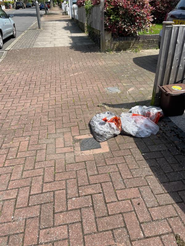Not taken 3 garden rubbish bags  - urgent pick up -43 Herondale Avenue, London, SW18 3JN
