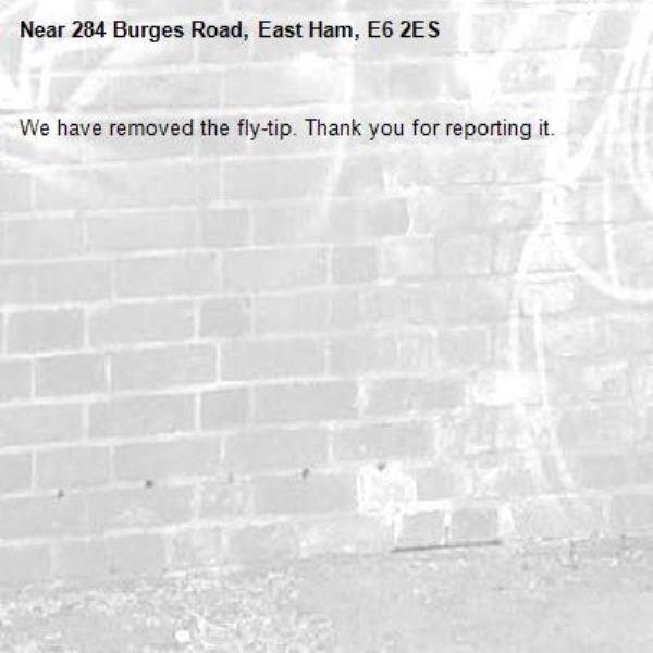 We have removed the fly-tip. Thank you for reporting it.-284 Burges Road, East Ham, E6 2ES