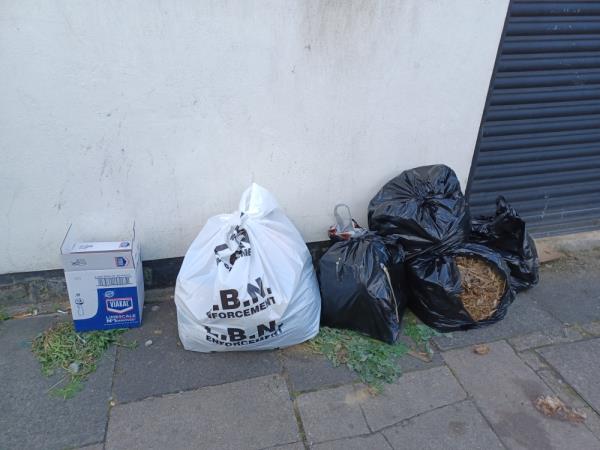 Garden, building and household waste fly tipped at 63 Selsdon Road, E13. -63 Selsdon Road, Upton Park, London, E13 9BZ