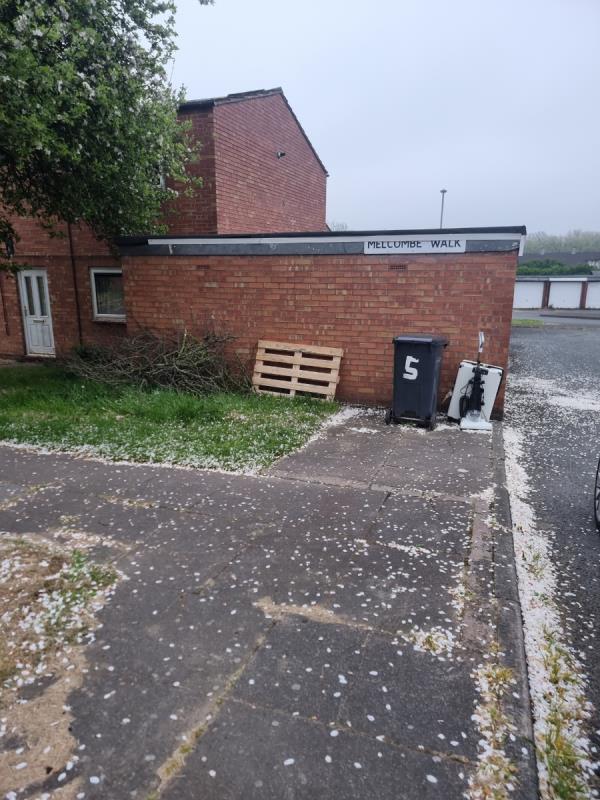 Various items left again....I'm having to report this now on a weekly based almost each week someone is dumping items here-21 Abbey Drive, Leicester, LE4 2AL