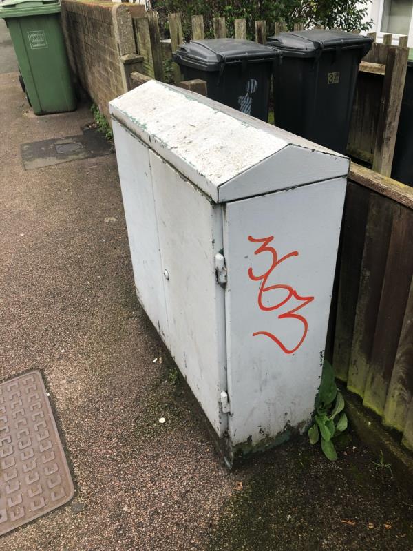 Remove graffiti from cable box-Basement Flat, 32 Morley Road, Hither Green, London, SE13 6DF