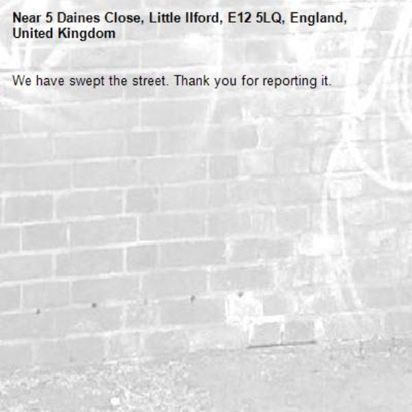 We have swept the street. Thank you for reporting it.-5 Daines Close, Little Ilford, E12 5LQ, England, United Kingdom