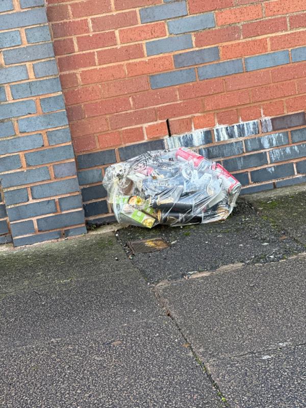 This bin always has waste left around it which is too big to fit in the bin. Either the waste should be removed regularly or the bin removed as it attracts waste dumping-6 Roundhay Road, Leicester, LE3 2BY