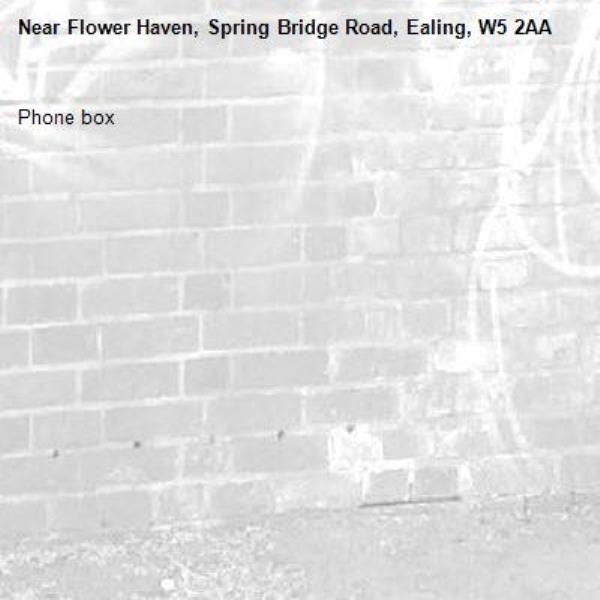Phone box -Flower Haven, Spring Bridge Road, Ealing, W5 2AA