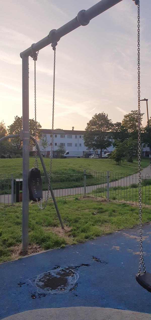 The swing on the park is damaged, summer is here, kids are out and free from school on bank holiday and soon will be half term. 

Can we have it replaced or repaired- brunswich Park -Brunswich park