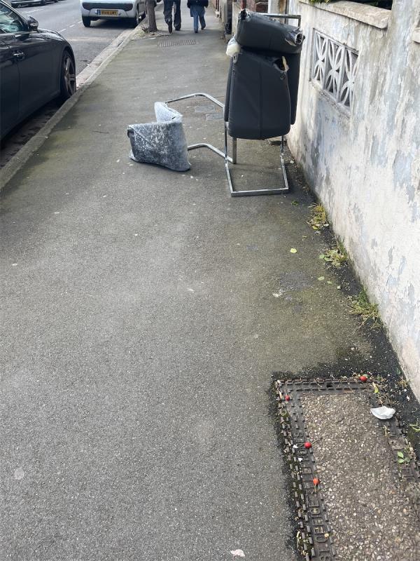 chairs left on street-90 Skeffington Road, East Ham, London, E6 2NB