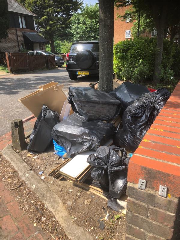 18 Canada Fardens. Please clear flytip of bags-14 Monument Gardens, Hither Green, London, SE13 6PR