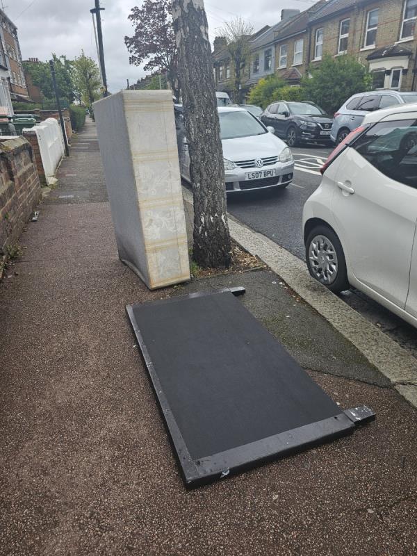 Discarded bed-338 Monega Road, Manor Park, London, E12 6TY