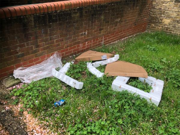 14-24. Please clear flytip from front of block-14 Evans Road, London, SE6 1QF
