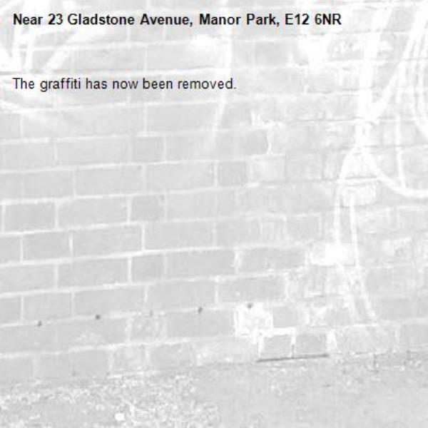 The graffiti has now been removed.-23 Gladstone Avenue, Manor Park, E12 6NR