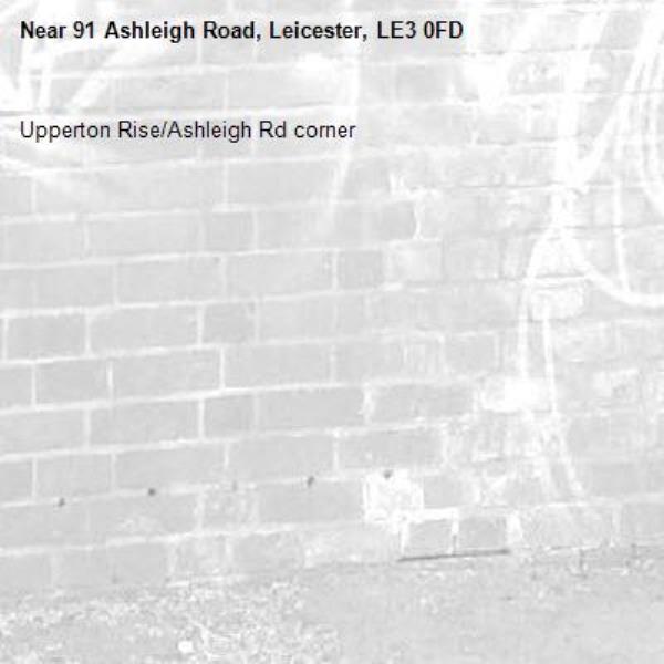 Upperton Rise/Ashleigh Rd corner-91 Ashleigh Road, Leicester, LE3 0FD