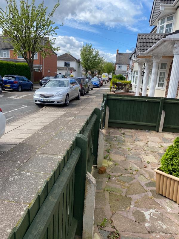 Mattress put outside of 56 non English woman it keeps falling onto the pavement blocking it and she has been reported for mattress previously. Check Google maps for previous offence evidence. I witnessed her doing g it-56 Hampden Road, Leicester, LE4 9EQ