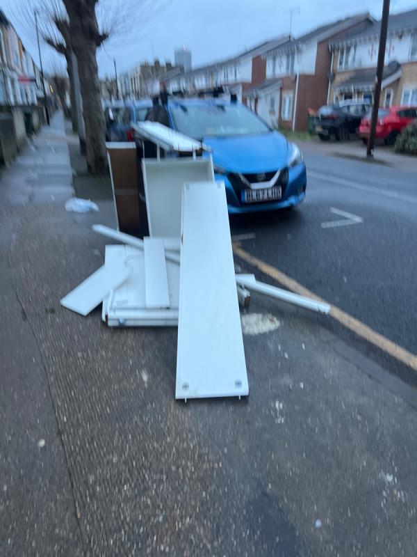 Dumped broken up wardrobe -61 Ham Park Road, Stratford, London, E15 4HE