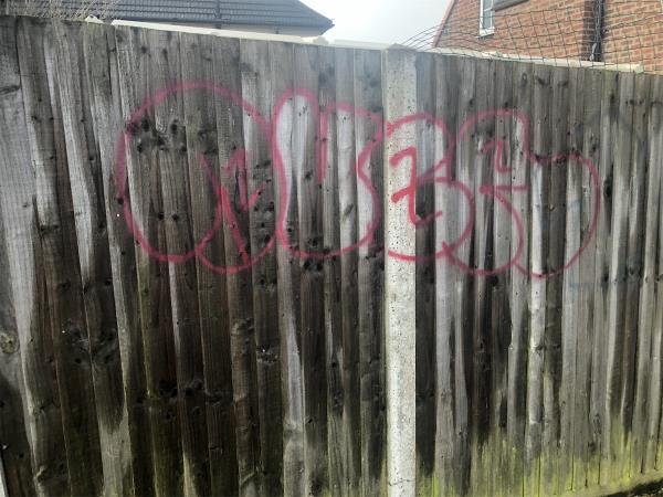 Remove graffiti from boundary fence-134 Downham Way, Bromley, BR1 5NU