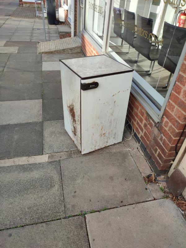 Dumped fridge -7 Loughborough Road, Latimer, LE4 5LJ, England, United Kingdom