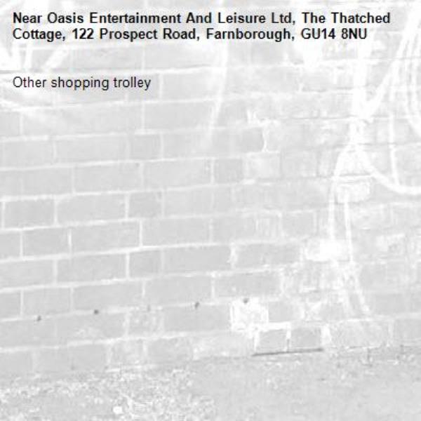 Other shopping trolley-Oasis Entertainment And Leisure Ltd, The Thatched Cottage, 122 Prospect Road, Farnborough, GU14 8NU