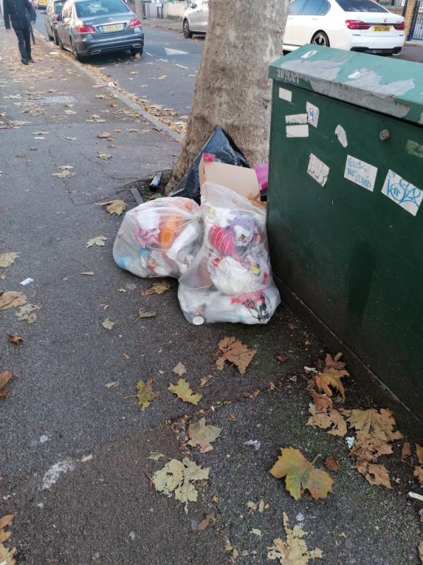 Rubbish dump opposite 124 shelly avenue E12. -127 Shelley Avenue, East Ham North, E12 6PX, England, United Kingdom