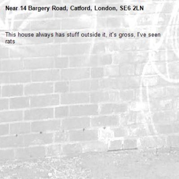 This house always has stuff outside it, it's gross, I've seen rats-14 Bargery Road, Catford, London, SE6 2LN