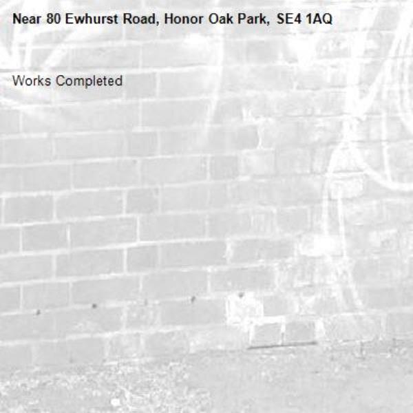 Works Completed-80 Ewhurst Road, Honor Oak Park, SE4 1AQ