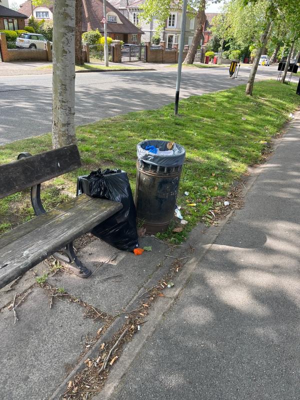 Black bag of domestic rubbish-117 Kendrick Road, Reading, RG1 5EB