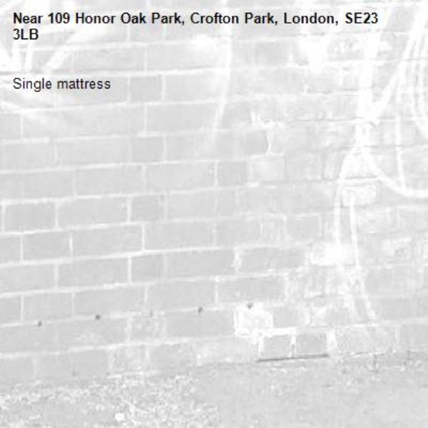 Single mattress -109 Honor Oak Park, Crofton Park, London, SE23 3LB