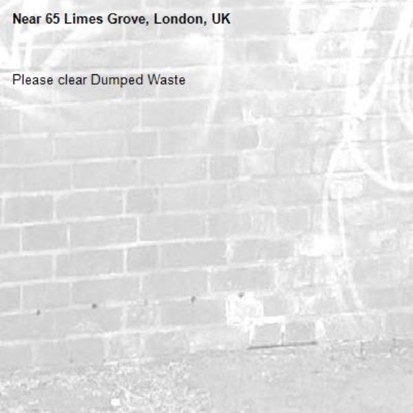 Please clear Dumped Waste
-65 Limes Grove, London, UK